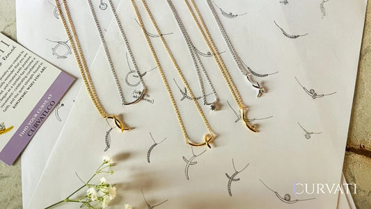 Curvati minimalist faith-based necklaces displayed elegantly, showcasing versatile everyday jewelry designs for women.