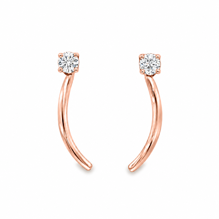 Signature Verana Drop Earrings in rose gold