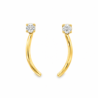 Signature Verana Drop Earrings in yellow gold