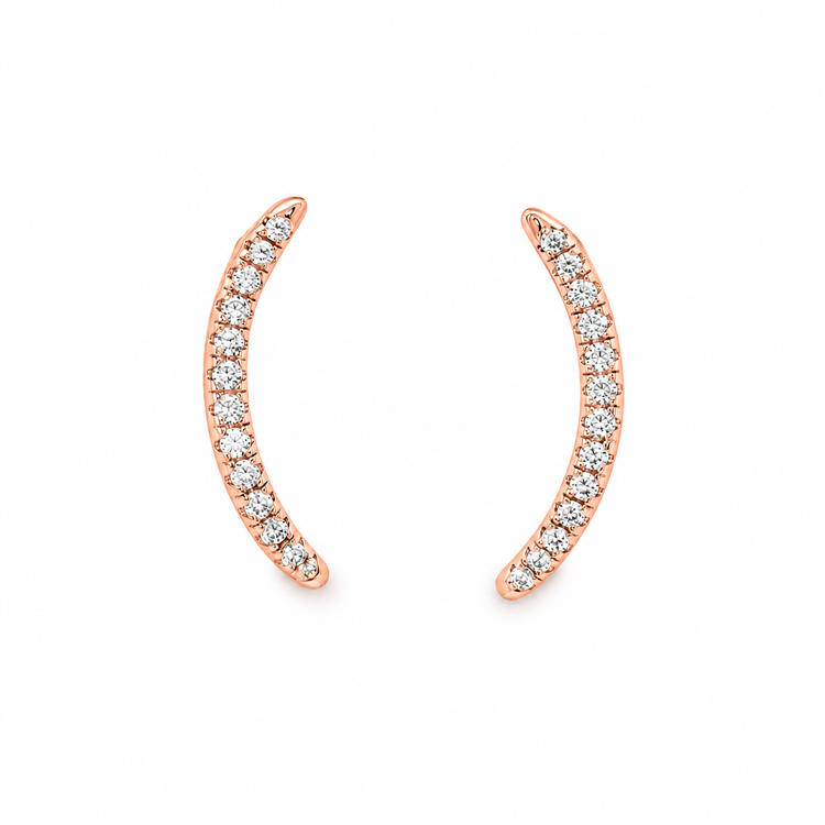 Pavé Verana Earrings in rose gold